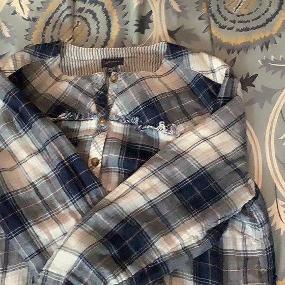 J. Jill plaid long sleeved blouse - Picture 2 of 3